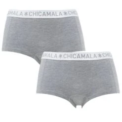 Chicamala Dames 2-pack Boxershorts Basic Grijs